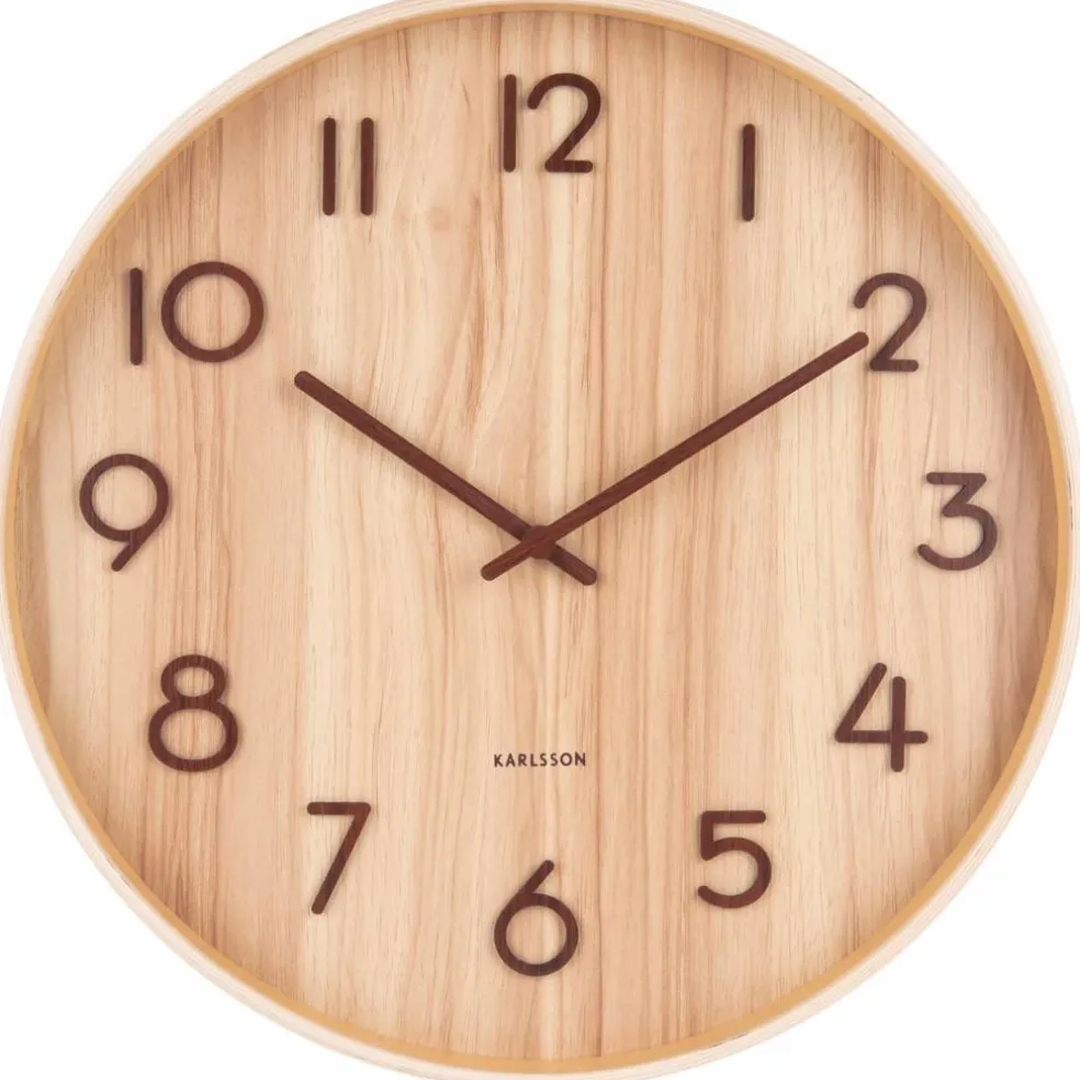 Pure veggklokke 60 cm, dark wood