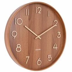 Pure veggklokke 60 cm, dark wood