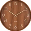 Pure veggklokke 40 cm, dark wood