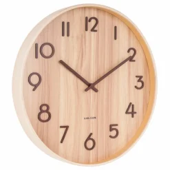 Pure veggklokke 40 cm, dark wood