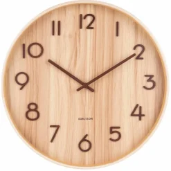 Pure veggklokke 40 cm, light wood