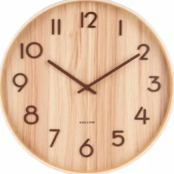 Pure veggklokke 60 cm, light wood