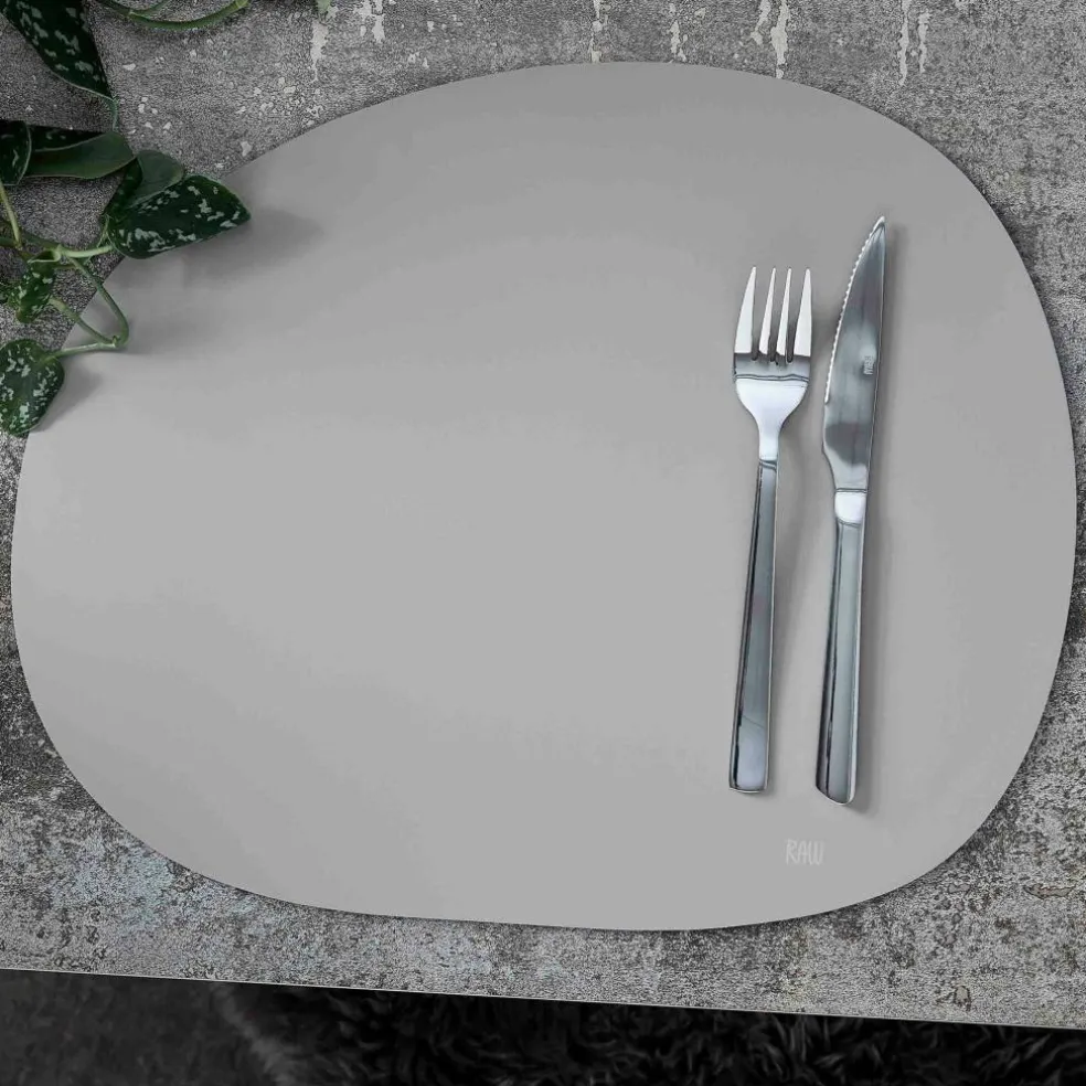 Raw bordbrikke, lysegrå
