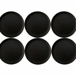 RAW Desserttallerken, Titanium Black 6 stk