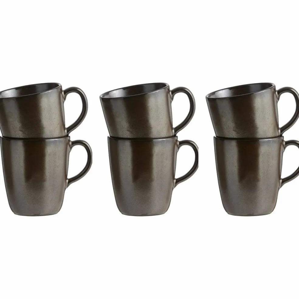 RAW Kopp med hank 35 cl, Titanium Black 6 stk