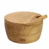 RAW saltskål med lokk og skje, teak