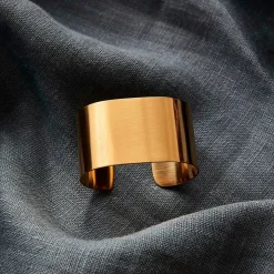 Raw serviettring 4 stk, gull