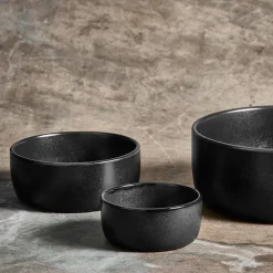 RAW Sett med 3 skåler, Metallic Brown