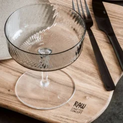 RAW Unique Swirl champagneglass 25 cl, grå