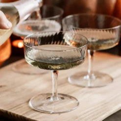 RAW Unique Swirl champagneglass 25 cl, grå