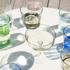 RAW Unique Swirl vannglass 30 cl, lyseblå