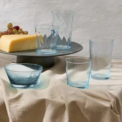 RAW Unique Swirl vannglass 30 cl, mørkeblå
