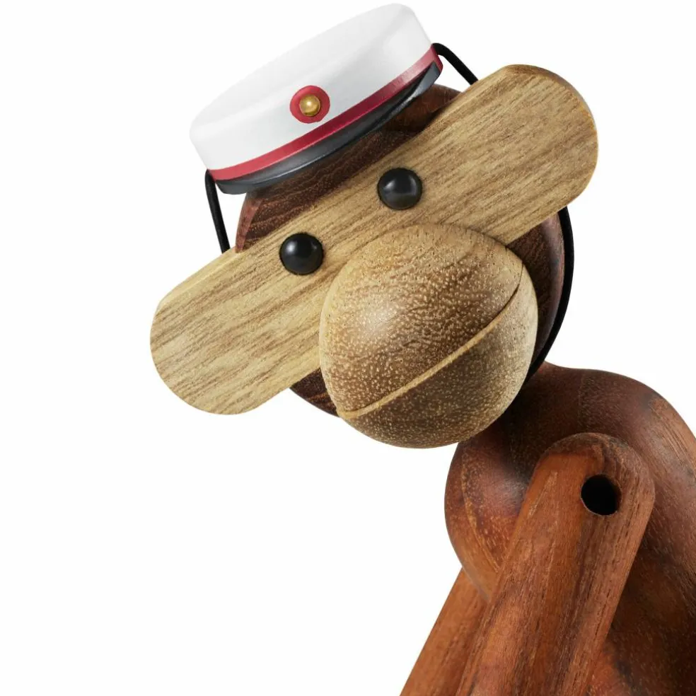 Rød studentlue til mellom ape