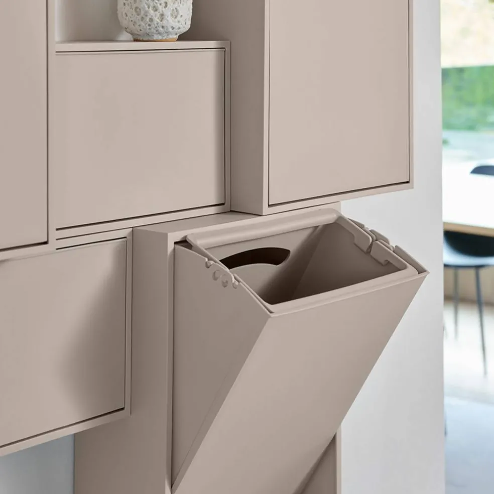 Recycling Box 12 liter, silver cloud grey