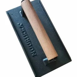 Rektangulær grillpresse, støpejern