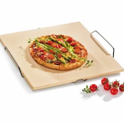 Rektangulær Pizzasten med stativ, 38 cm