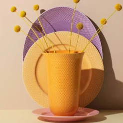 Rhombe Color vase, 20 cm, gul