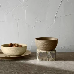 Rhombe Earth skål 13 cm, clay