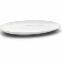 Rhombe Oval Serveringsfat 35x26,5 Hvit