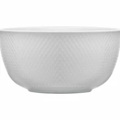 Rhombe Serveringsbolle, hvit Ø17,5 cm