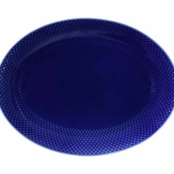 Rhombe Serveringsfat oval, mørkeblå