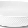 Rhombe serveringsskål 28 cm, hvit