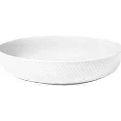 Rhombe serveringsskål 28 cm, hvit