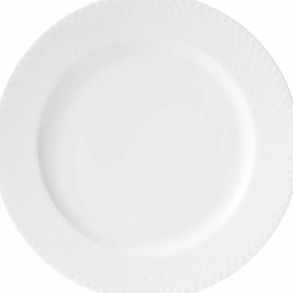 Rhombe Tallerken 27cm Hvit, Lyngby Porselæn
