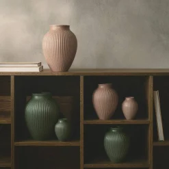 Ripple Mat Vase 27 cm, lys rosa