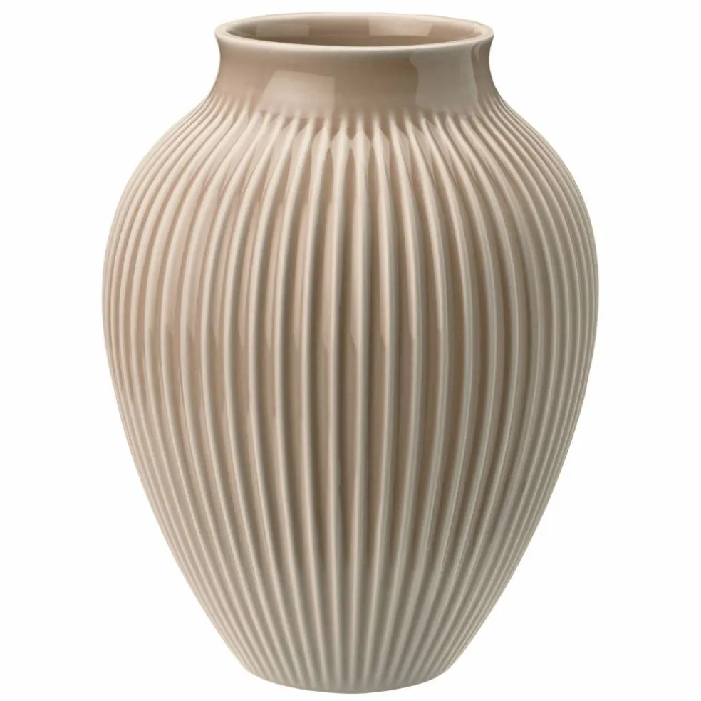 Ripple Mat Vase 20 cm, lys rosa