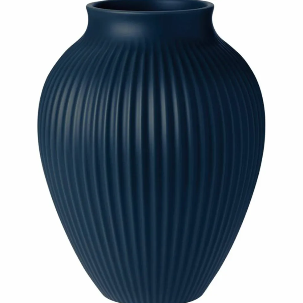 Ripple vase 27 cm, matt dark blue