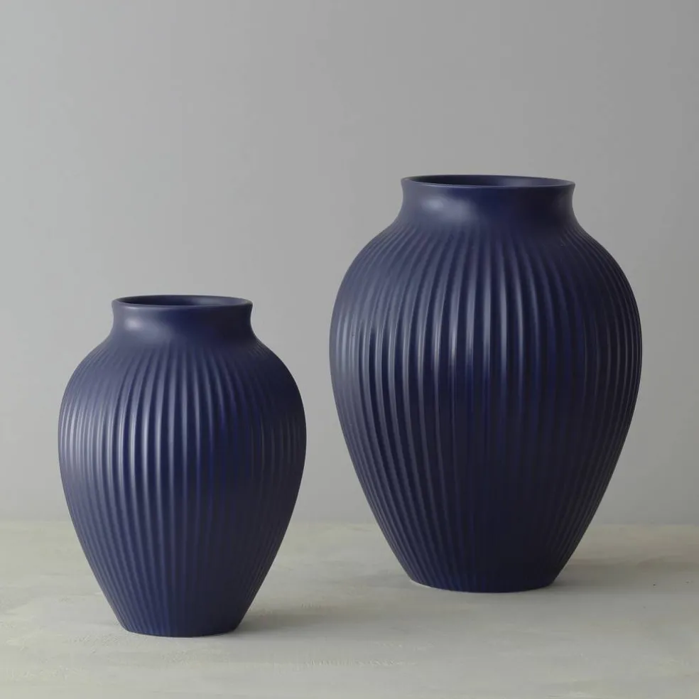 Ripple vase 20 cm, matt ice blue