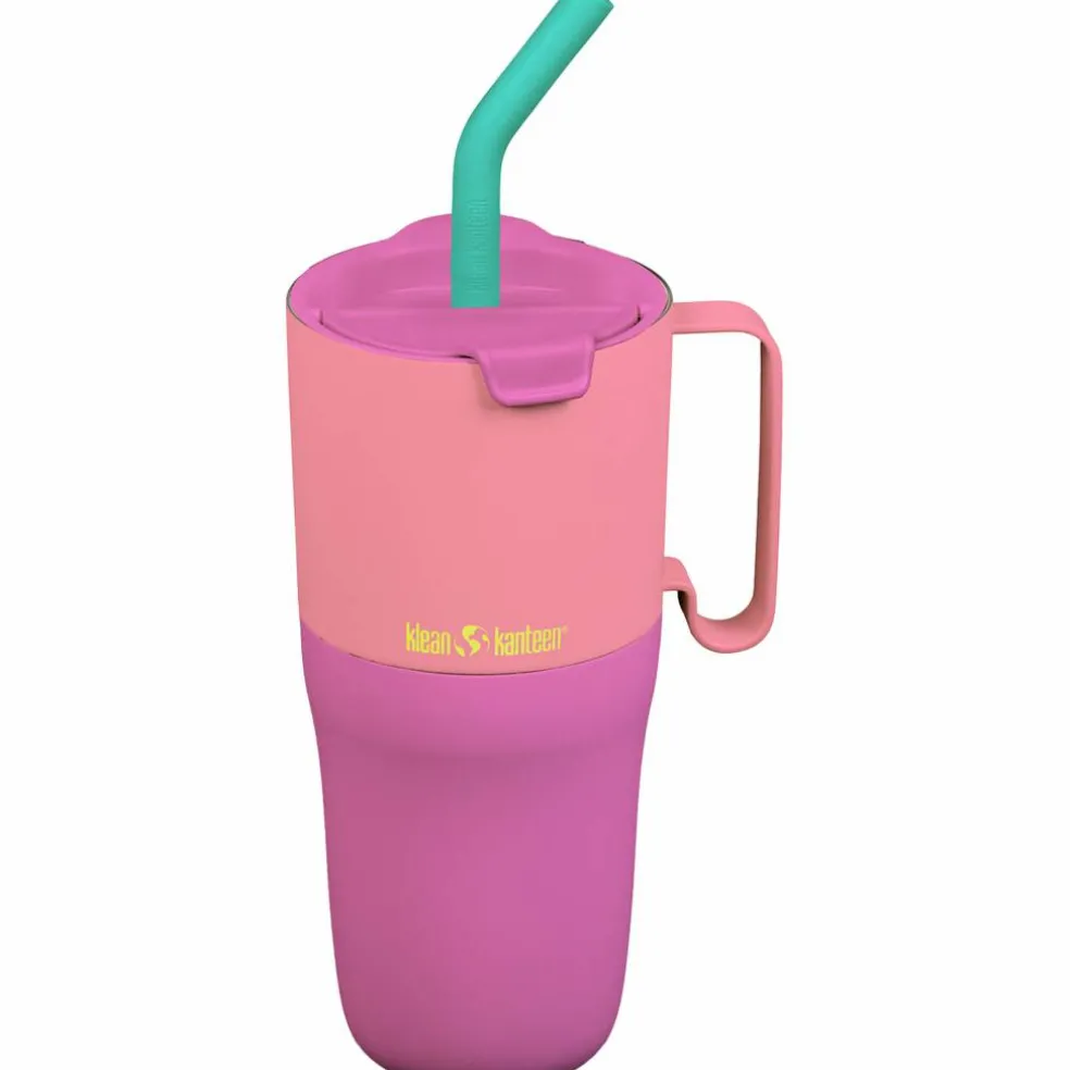 Rise Tumbler med flip-lokk og sugerør 770 ml, Pink Lemonade Kaleidoscope