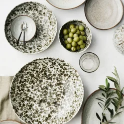 Rivoli salatskål Ø30 cm, green splatter