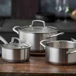 Roya gryte med glasslokk 3 liter 20 cm, rustfritt stål