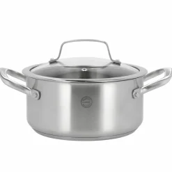 Roya gryte med glasslokk 3 liter 20 cm, rustfritt stål