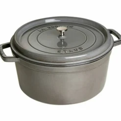 Rund Gryte 34 cm 12,6 liter Svart