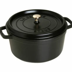 Rund Gryte 30 cm 8,35 liter Svart