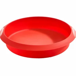 Rund kakeform i silikon 26 cm, rød