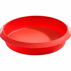 Rund kakeform i silikon 24 cm, rød