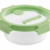 Rund matboks 650 ml, glass/grønn