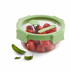 Rund matboks 650 ml, glass/grønn