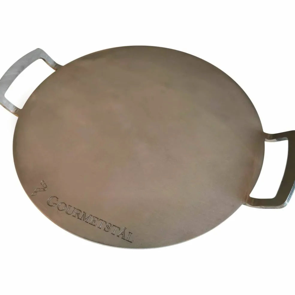 Rund pizzastål med grep, 49 cm