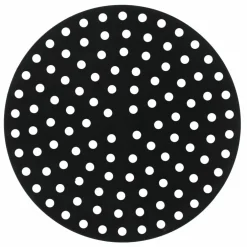 Rund silikonmatte til airfryer 20 cm, svart