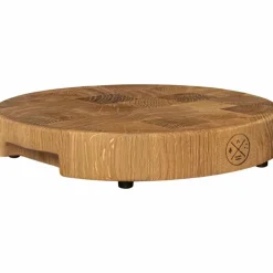 Rundt skjærebrett 25 cm, naturoljet eik