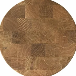 Rundt skjærebrett 25 cm, naturoljet eik