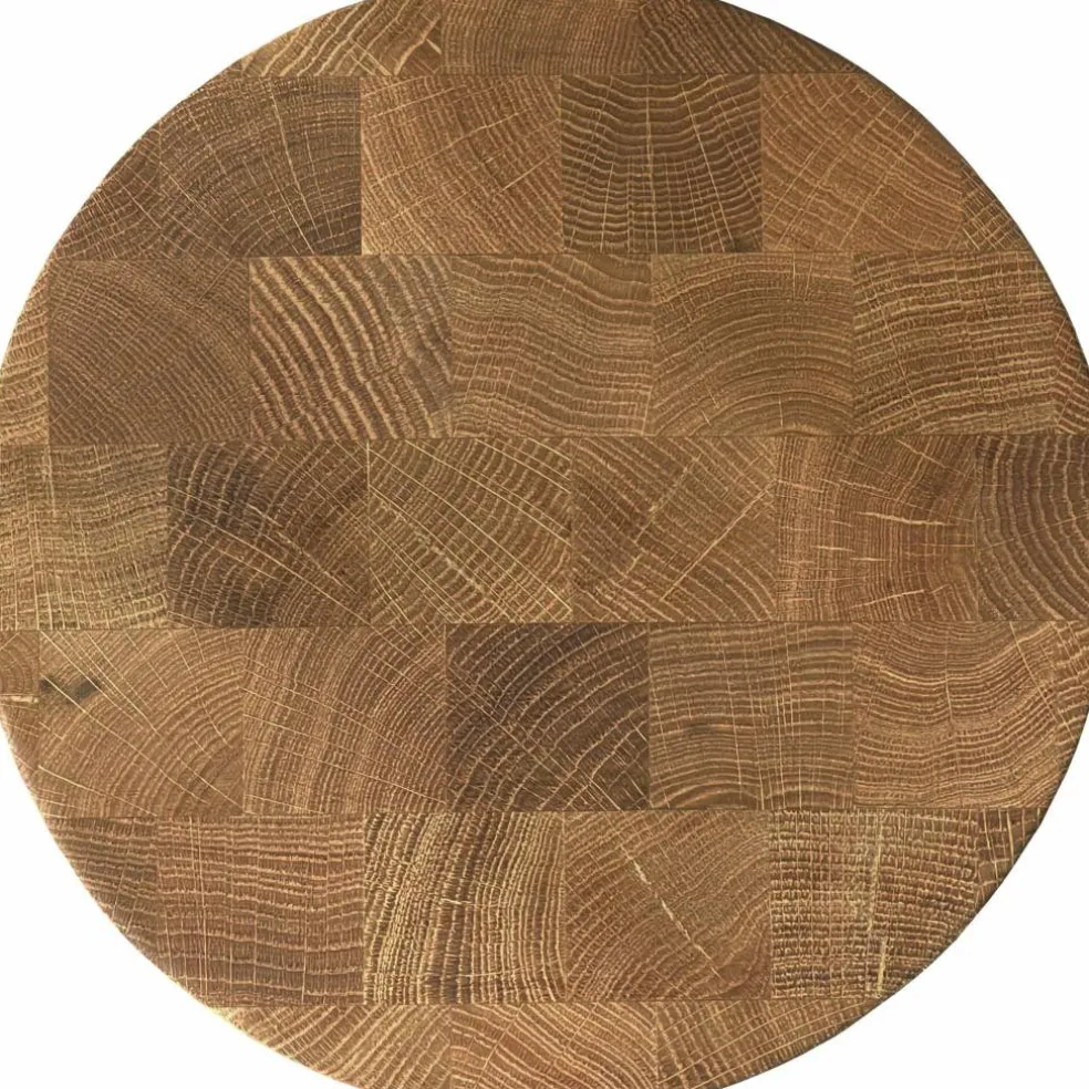 Rundt skjærebrett 30 cm, naturoljet eik