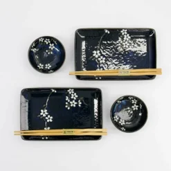 Sakura sushisett 6 deler, cobalt blue