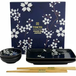 Sakura sushisett 6 deler, cobalt blue