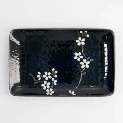 Sakura tallerken 20 x 13 cm, cobalt blue